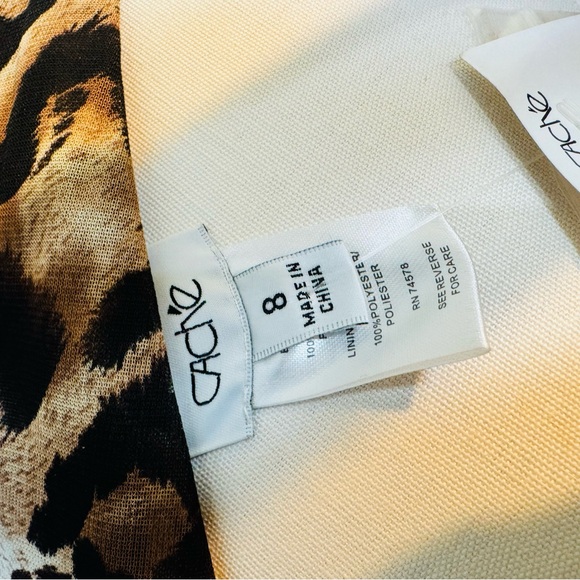 Cache Leopard Print One-Shoulder Dress - Picture 11 of 14